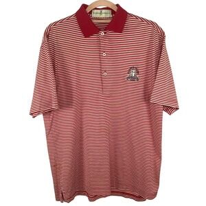 FAIRWAY & GREENE Polo Shirt Mens‎ Small Red White Striped US Open 2003 Golf VTG